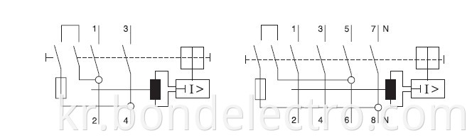 operation principle figure for JXL1 RCCB